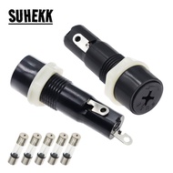 5PCS 5*20mm Glass Fuse Holders 5x20MM Black Insurance Tube Socket Fuse Holder for 5*20 insurance Pan