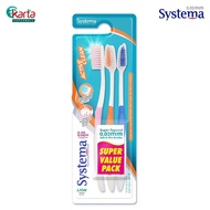 Systema Super Value Pack Active Clean Toothbrush 3s