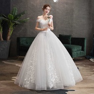 Gown For Ninang Wedding Dress 2022 New Bride French Simple Lace Plus Size Formal Ball Gown