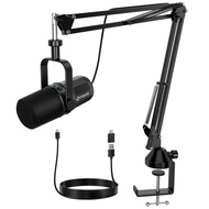 FDUCE Dynamic Microphone USBXLR Podcast Recording PC for Vocal Dubbing Streaming Studio Metal Microp