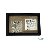 ZENTANGLE ART BIJOU WHITE PAPER WITH BLACK FRAME