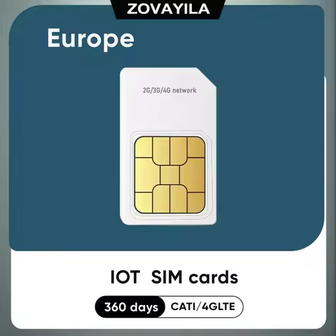 4G GPS Tracker SIM Card Europe Roaming Data 360MB IOT Device M2M Collar 365 Days Service