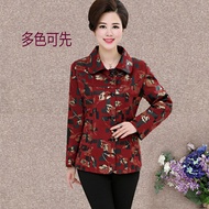 New elderly dress mother dress plus size spring spring coat thin short women s casual lapel jacket