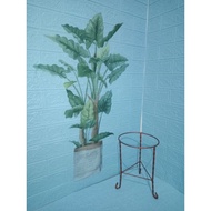 Round iron pot rack 20cm pot size plant rack, 27 cm high - copper