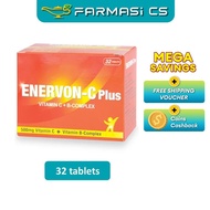 Enervon-C Plus Vitamin C + B Complex 32 Tablets EXP:04/2027 [ Enervon C, EnervonC, Vit c 500mg ]