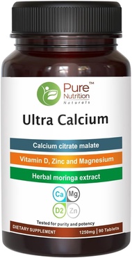 Pure Nutrition Ultra Calcium Citrate 1000mg Highly absorbable Calcium Supplement with Calcium Citrat