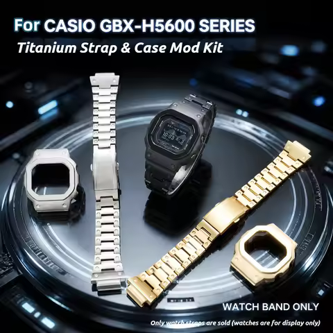 GBX-H5600 Watch Mod Kit For Casio G-SHOCK DW-H5600 GBXH5600 Modified Lightweight Titanium Metal Stra