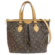 棕色 原花帆布 Palermo PM 兩用包【LOUIS VUITTON LV 路易威登】 M40145