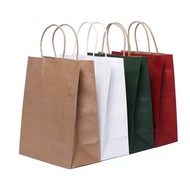 [SG Seller] 20x11x22cm Kraft paper bag takeaway/shopping bag/handbag/wrapping paper bag