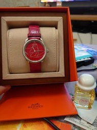 [二手]Hermès  ARCEAU Cavales系列手錶 (附原始皮革錶帶、保卡、換表帶工具，附購證影本)