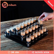 [Mibum] Shots Glass Stand Acrylic Snack Tray for Party Wedding Buffet Catering Events 32x8x12cm