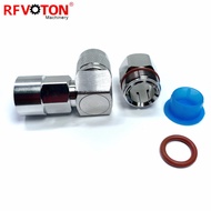 Free Shipping 2pieces Rf Connector N Male Plug Right Angle Elbow Clamp For 1/2 Coaxial Cable