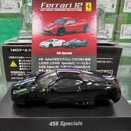 Jingshang Kyosho 1/64 Ferrari Ferrari 458 Speciale 458 SP Black Black Wheel Twelve Bullets 12 Bullet
