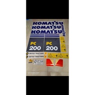 Komatsu PC200-7 Heavy Equipment Stickers Komatsu PC 200-7 Excavator Stickers