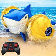 Remote Control Shark Toy 1:16 Scale Amphibious RC Car for Kids 2.4GHz Remote Control Boat Water Toys