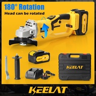 KEELAT KAG006/180° Rotatable Angle Grinder Cordless 3 Gears Variable Cutting Grinding Polishing Cord