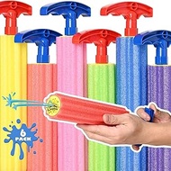 DraMosary Water Blaster Soaker Guns, 6 Pcs Foam Water Squirters, Kids Boy Girl Squirt Guns for Pool/