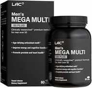 LAC Men's Mega Multi 50 Plus All-In-One Multivitamin Supplement For Seniors Overall Health (60 caple