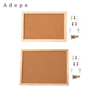[Adepe] Cork Bulletin Board Notice Board Home Office Rectangular Decorative Message Photo Cork Board