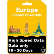 【eSIM】 Europe High Speed Data Travel eSIM 【10 -30 days】