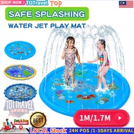 【24H SHIP】1M/1.7MSwimming Pool Sprinkle & Splash Play Mat for Kids Outdoor Water Pool Kolam Renang K