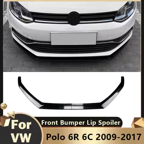 Front Shovel for VW Polo 6R 6C 2009-2017 Front Bumper Lip Spoiler Splitter Diffuser Body Kit Guard L