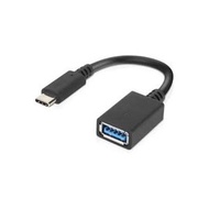 Lenovo - 聯想USB轉接綫- USB C 轉 USB 3.0 / USB Type A（F）至USB-C（M）- 黑色
