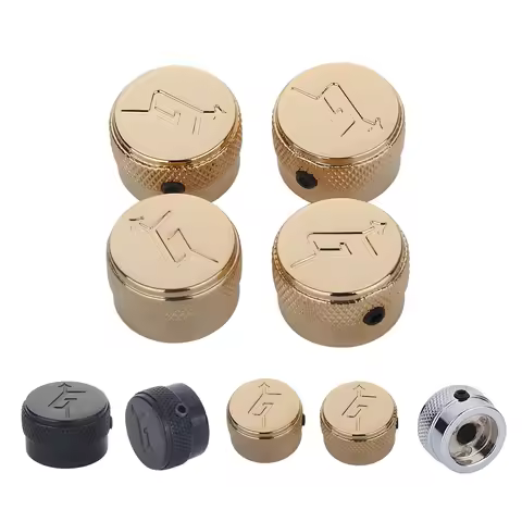 4Pcs Electric Guitar Bass Knobs Gretsch Metal Hollow Speed Control Volume Tone Knob With Arrow “G” L