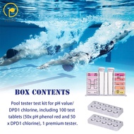 Perfk 2 In 1 Swimming Pool Tester Test Kit for Chlorine/PH Bromine Compact Sturdy