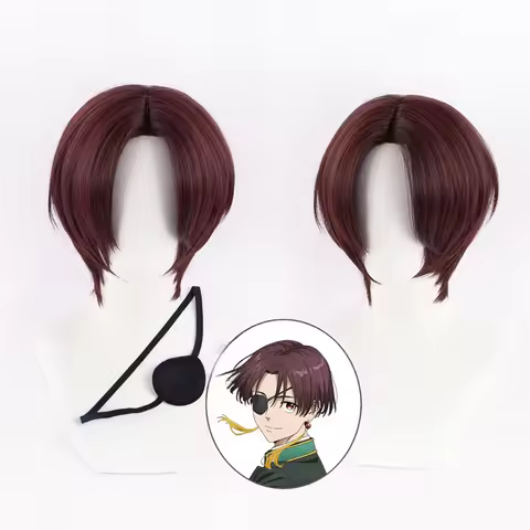 Anime WIND BREAKER Hayato Suo Cosplay Wigs Eyepatch Red Hair Bofurin Haruka Sakura Halloween Rolepla
