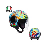 New Style AGV Italy ORBYT Motorcycle Helmet Men Women Double Lens Three Quarter Half Helmet Spring S