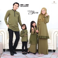 NEW YEAR SALE / KURUNG SHERA DAN KURTA MALIQUE SEDONDON / SET FAMILY / OLIVE GREEN / BAJU RAYA 2021 / BAJU SEDONDON