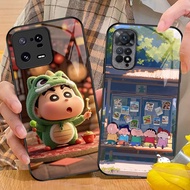 crayon shin chan Glass Phone Case For Xiaomi POCO X3 X4 GT NFC X5 X6 PRO 5G F3 F4 F5 M3 M4 M5 M6 4G