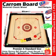 【Free Gift】Carrom Board / GMS222 Papan Carrom / Papan Kayu Carrom / Wood Carrom Board / Carrom Board Professional