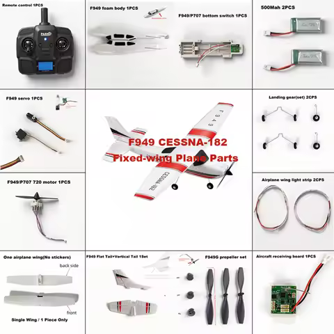 Park10 toys 3CH 2.4G F949 P707 RC Airplane Aircraft Sapre Parts Servo Motor Propeller for rc plane L
