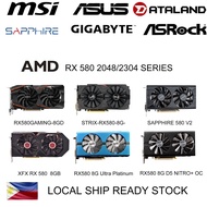 AMD REDEON RX580 Dataland RX 590 XFX RX 590Sapphire RX 580 2048SP OC ASUS ROG STRIX-RX580-2048SP-8G-GAMING