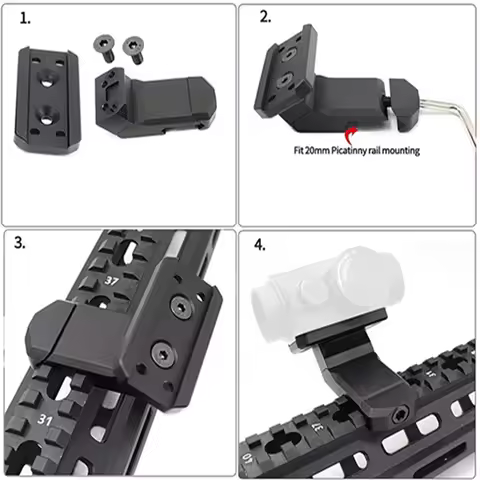 Optic Mount for Trijicon SRO Offset Scope Mount for Red Dot Sight Aimpoint Micro T1 T2 Riser Mount G