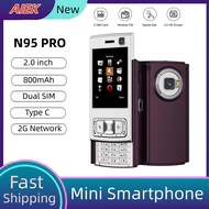 NEW N95  PRO New Slider Mobile Phone Dual SIM Bluetooth Magic Voice Flashlight FM Radio Keyboard Min
