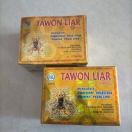 Tawon Liar Asli Original Berhologram Kapsul Tawon Liar Kemasan Kuning 1 Box 20 sachet Obat Pegel