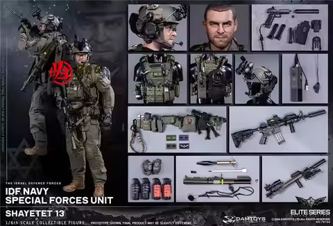 1/6 Action Figures Model DAMTOYS 78104 DAM78104 Shayetet 13, the Israeli Naval Commando Unit in stoc