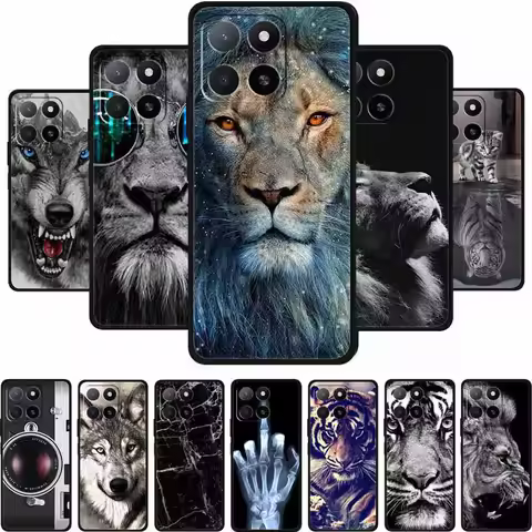 For Honor Play9A Play 9A Case 9 A Phone Cover Lion Black Silicone Soft Back Cover For Honor X5b Plus