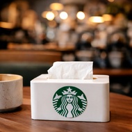 Elegant Minimalist Starbucks Logo Tissue Box 16x12x8 CM