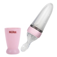 Nuby - 直立式矽膠餵食器-粉色