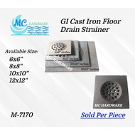 MC HARDWARE M-7170 GI Cast Iron Floor Drain Strainer 6.8.10&amp;12 inches (SOLD PER PIECE) 6M0X