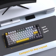 AJAZZ AK820 75% Layout Wired Mechanical Gaming Keyboard, With Volume Knob, South-Facing LED, PBT Key