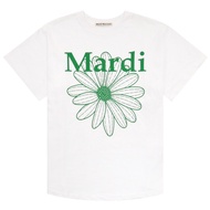 เสื้อยืด MARDI MERCREDI ดอกไม้-สีขาวสีเขียว