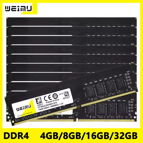 Wholesale 10Pcs DDR4 4GB 8GB 16G Desktop Memories Ram PC4 2133 2400 2666 3200Mhz 288Pins 1.2v Comput