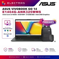 Asus VivoBook Go 14 E1404G-ANK325WMS 14'' FHD Laptop Mixed Black ( i3-N305, 8GB, 512GB SSD, Intel, W