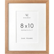8x10 Photo Frame, Solid Oak, 8x10 Photo Frame Equipped with 5x7 Liner, 10x8 Photo Frame Suitable for