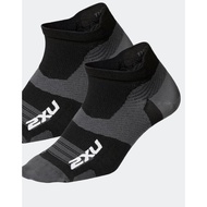 2XU Two Times You UA7027E-BLK/TM Running MARATHON Socks, Vector Ultra Light Crew No Show Socks, Blac